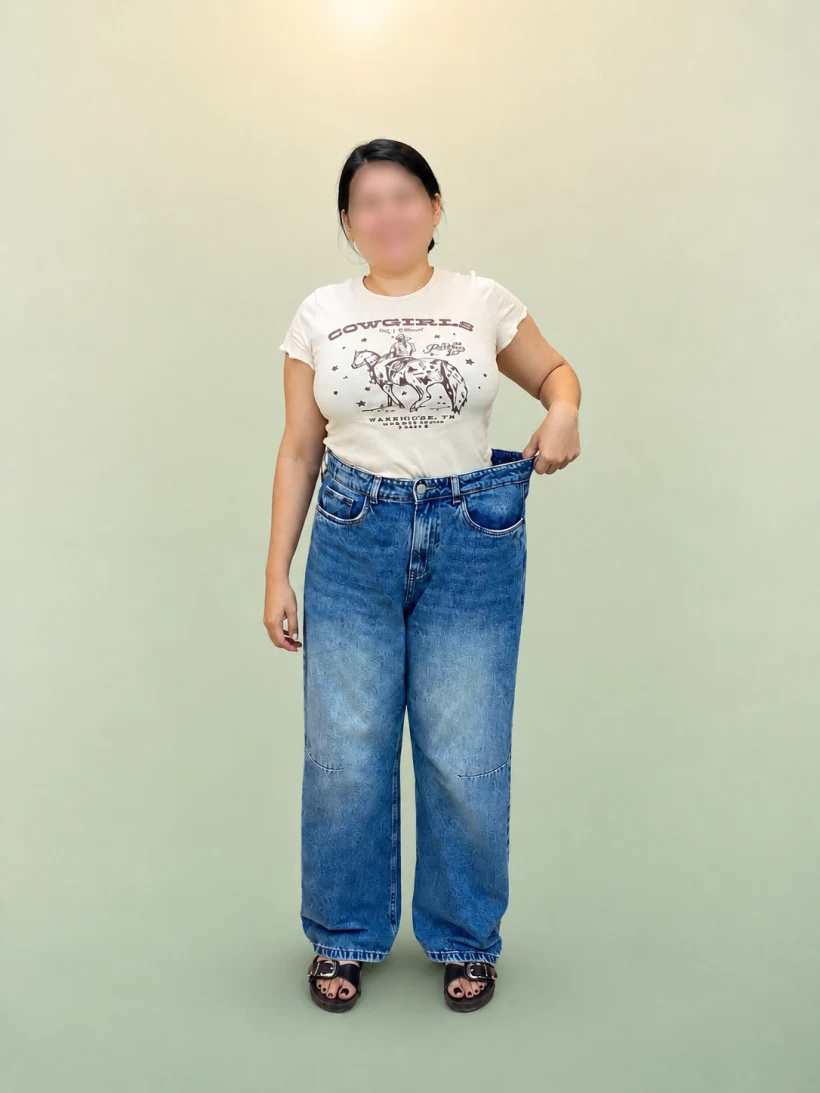 Paciente depois do acompanhamento, com rosto desfocado para preservar sua identidade